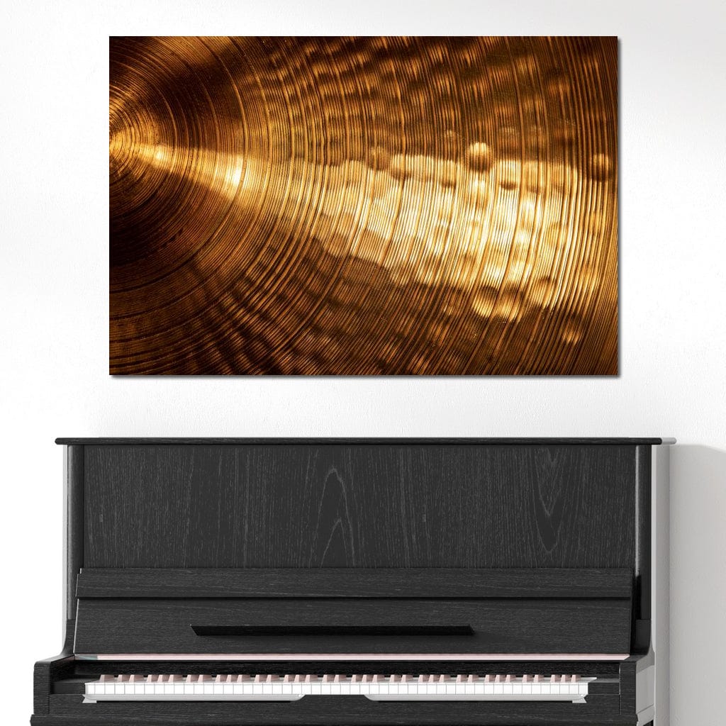 Golden Cymbal Canvas Wall Art