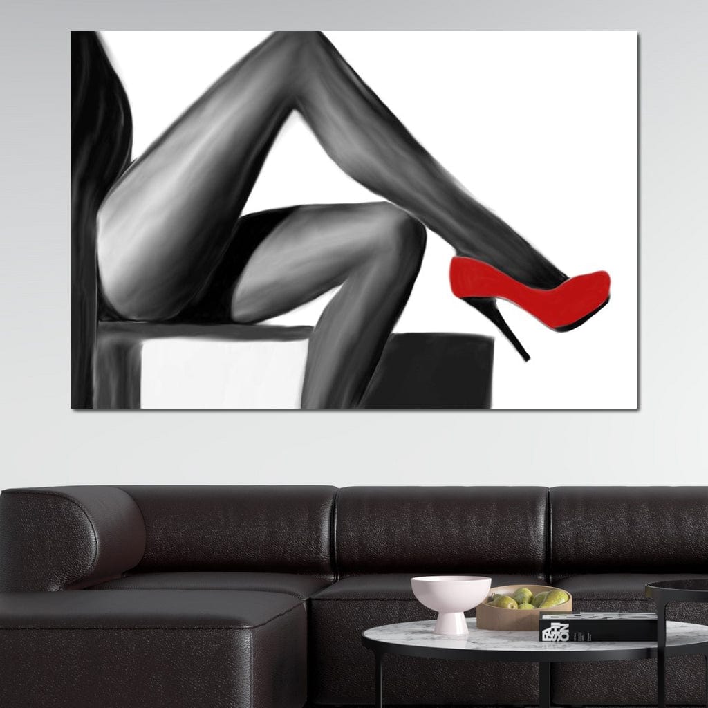 Red Stiletto Canvas Wall Art