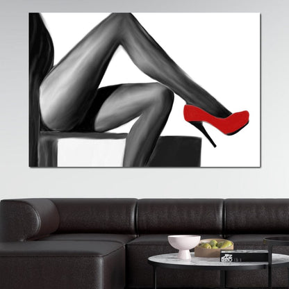 Red Stiletto Canvas Wall Art