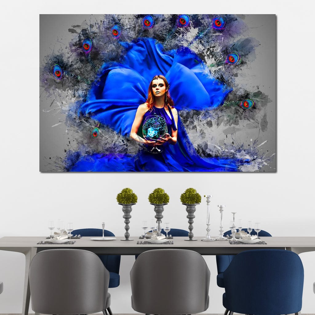 Feather Gown Canvas Wall Art