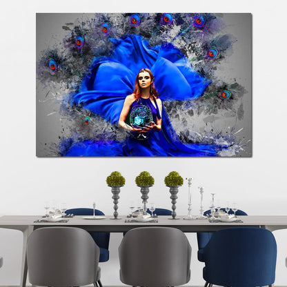 Feather Gown Canvas Wall Art