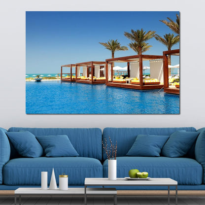 Pool Beds Canvas Wall Art
