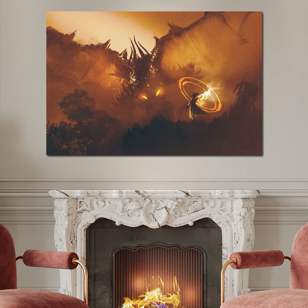 Epic Clash Canvas Wall Art