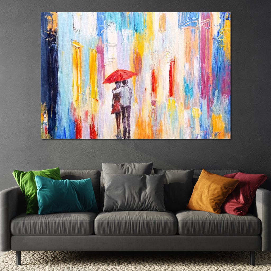Romantic Rain Canvas Wall Art