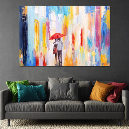 Romantic Rain Canvas Wall Art