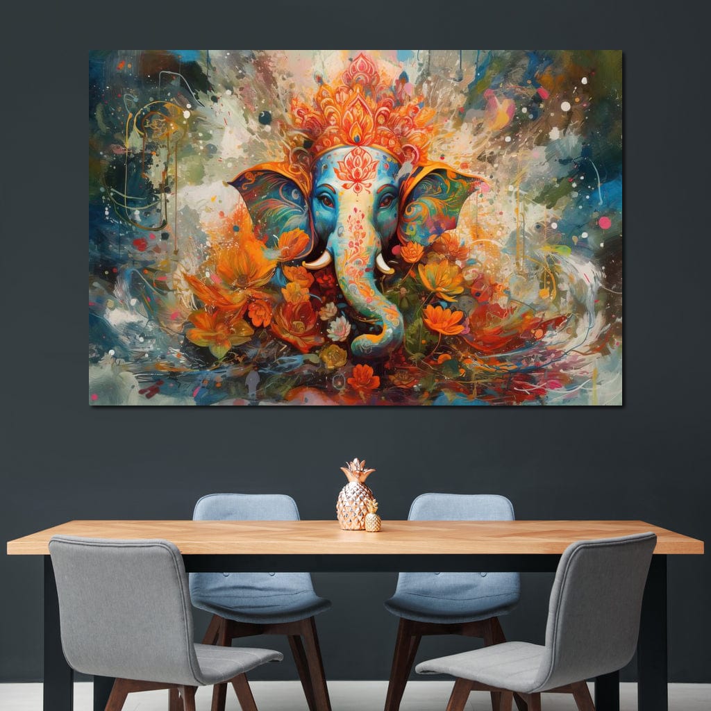 Ganesha's Grace Canvas Wall Art