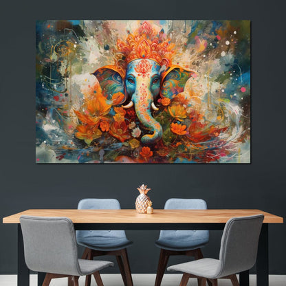 Ganesha's Grace Canvas Wall Art
