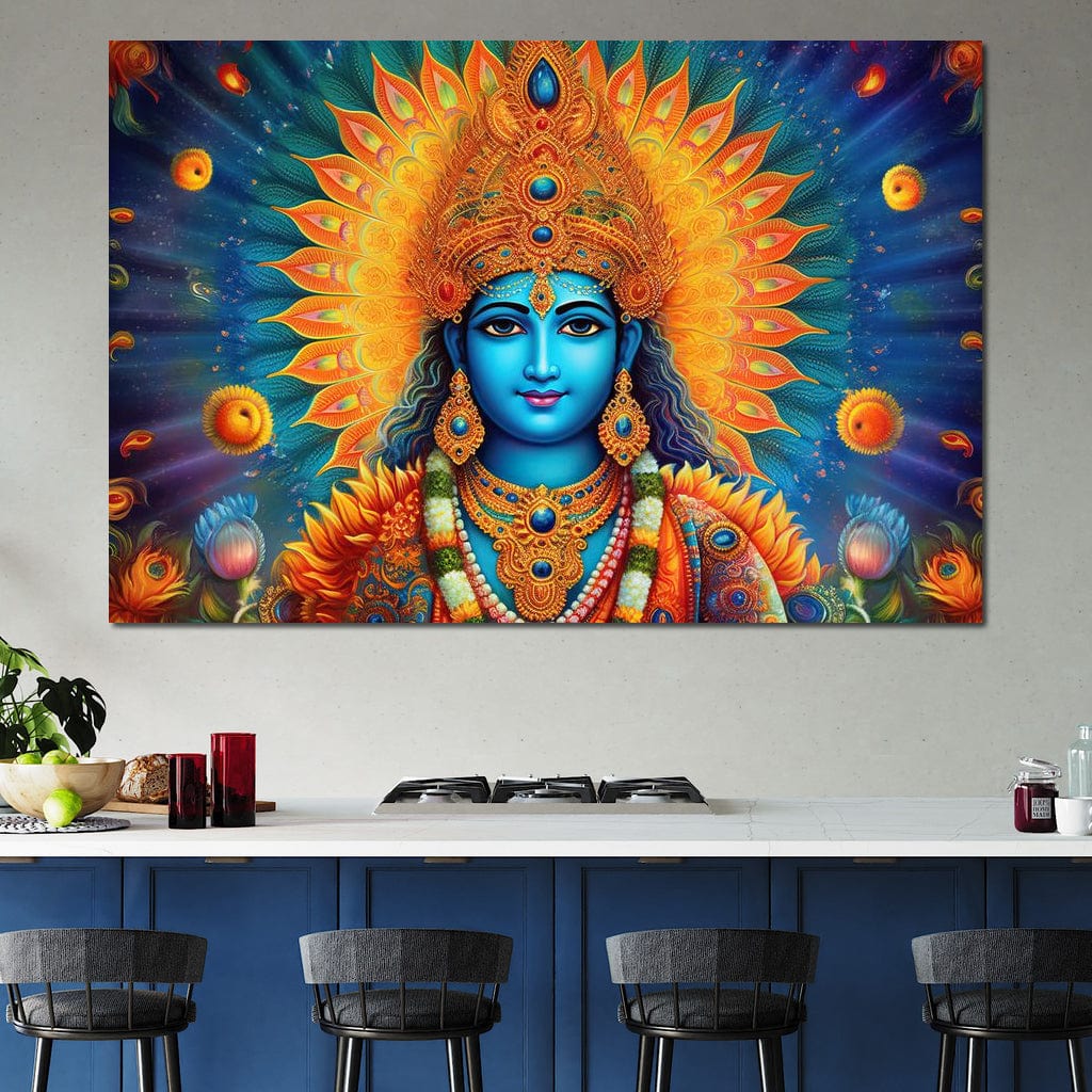 Vishnu's Aura Canvas Wall Art