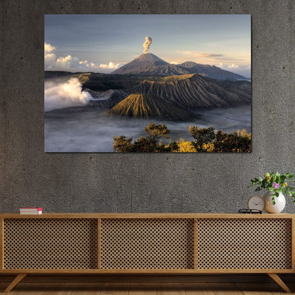 Bromo Volcano Canvas Wall Art