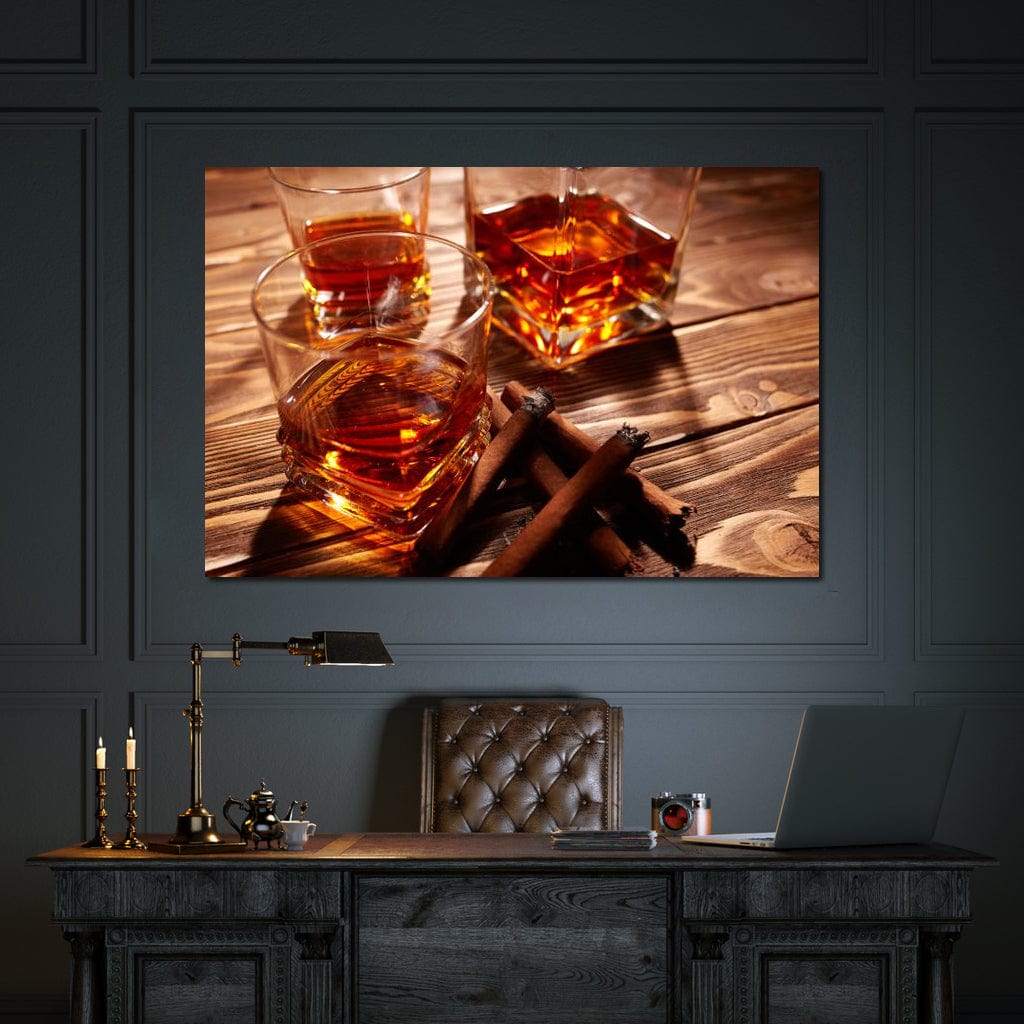 Cognac & Cigars Canvas Wall Art