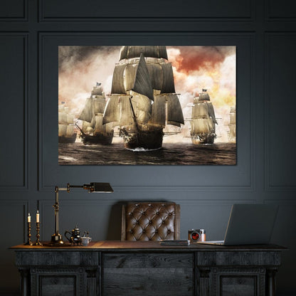 Pirate Fleet Canvas Wall Art