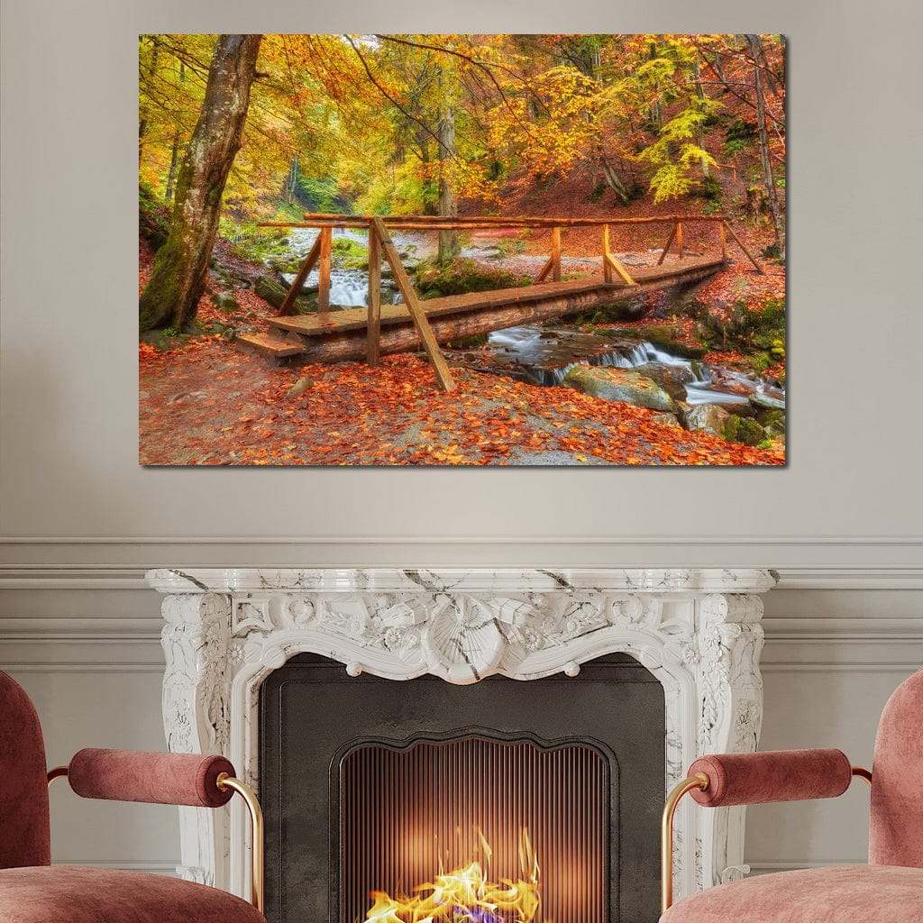 Wooden Bridge Canvas Wall Art