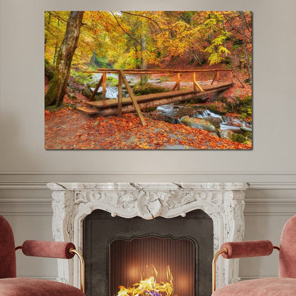 Wooden Bridge Canvas Wall Art
