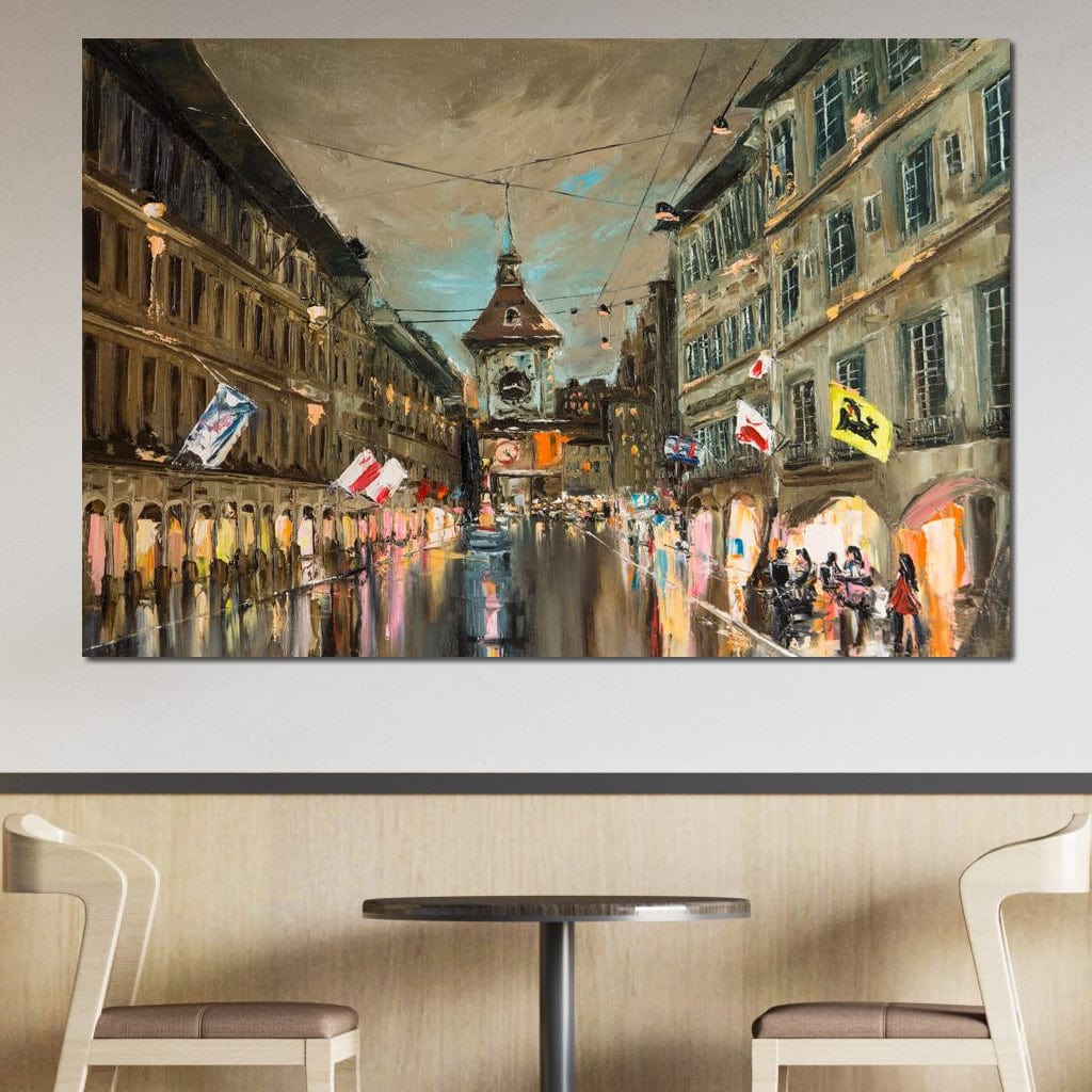 European City Canvas Wall Art
