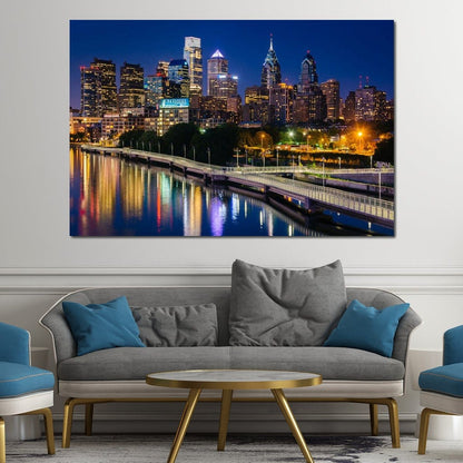 Philadelphia Skyline Canvas Wall Art
