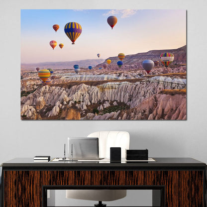 Hot Air Balloons over Cappadocia Canvas Wall Art