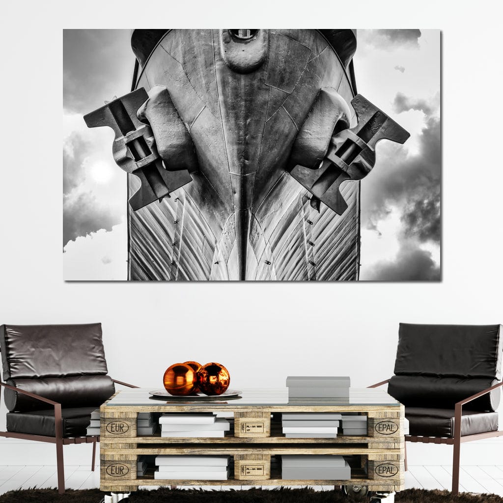 WWII Battleship Canvas Wall Art