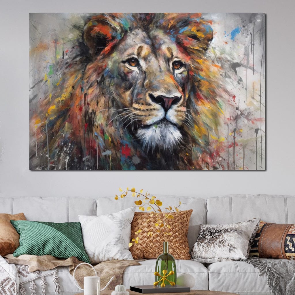 Urban Jungle: Lion Canvas Wall Art