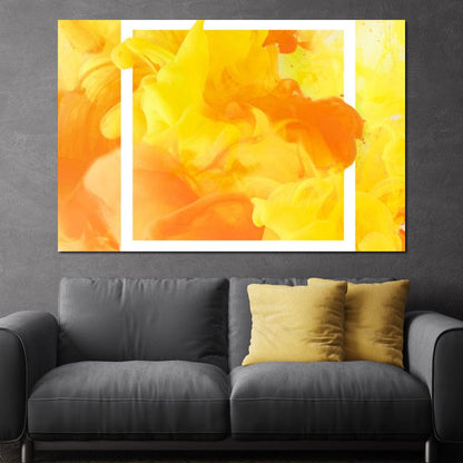 Yellow & Orange Smoke Canvas Wall Art
