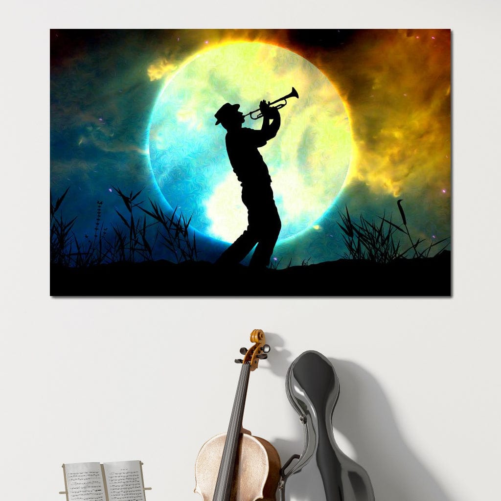 Space Trumpeter Canvas Wall Art