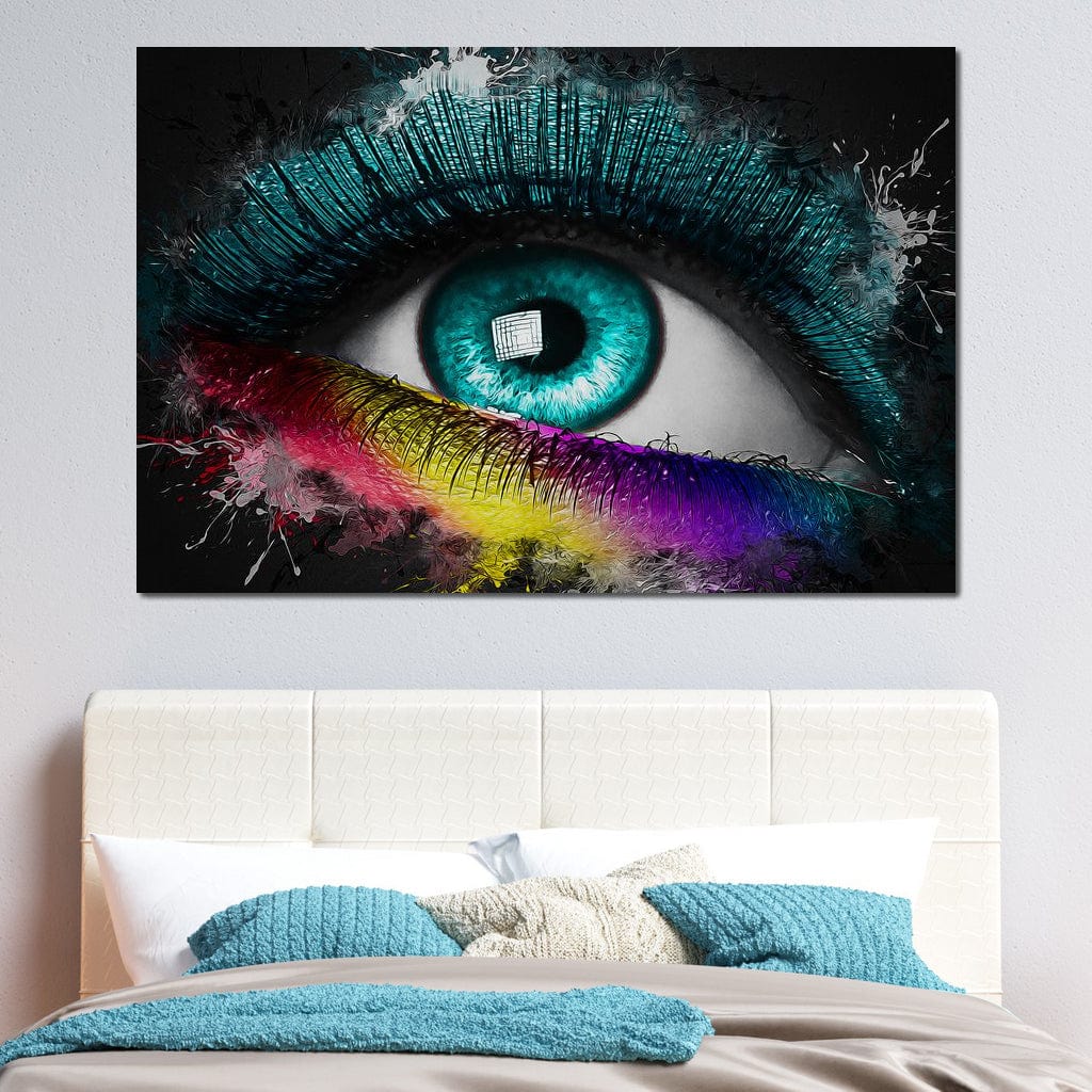 Colorful Eye Splash Art Canvas Wall Art