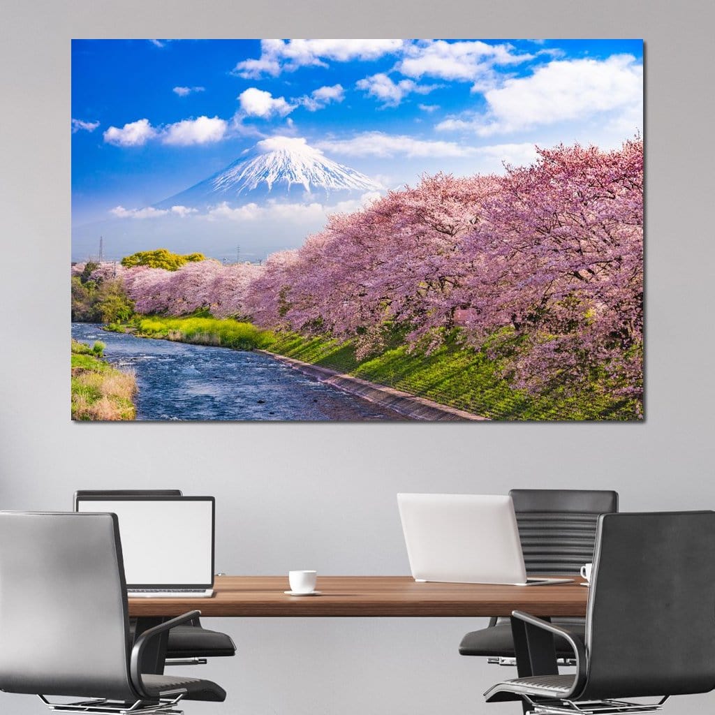 Cherry Blossoms in Japan Canvas Wall Art