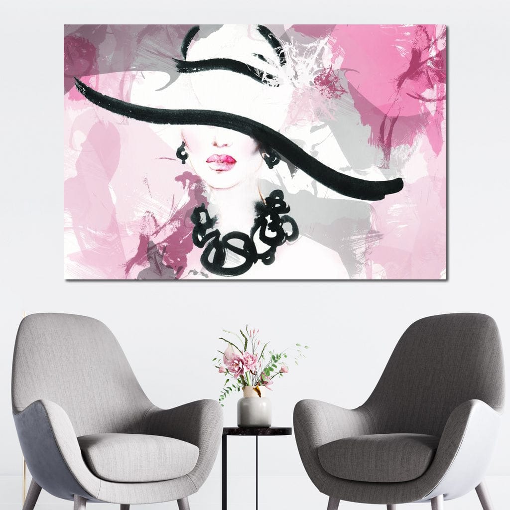 Fashionista Portrait Canvas Wall Art