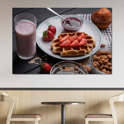 Homemade Waffles Canvas Wall Art