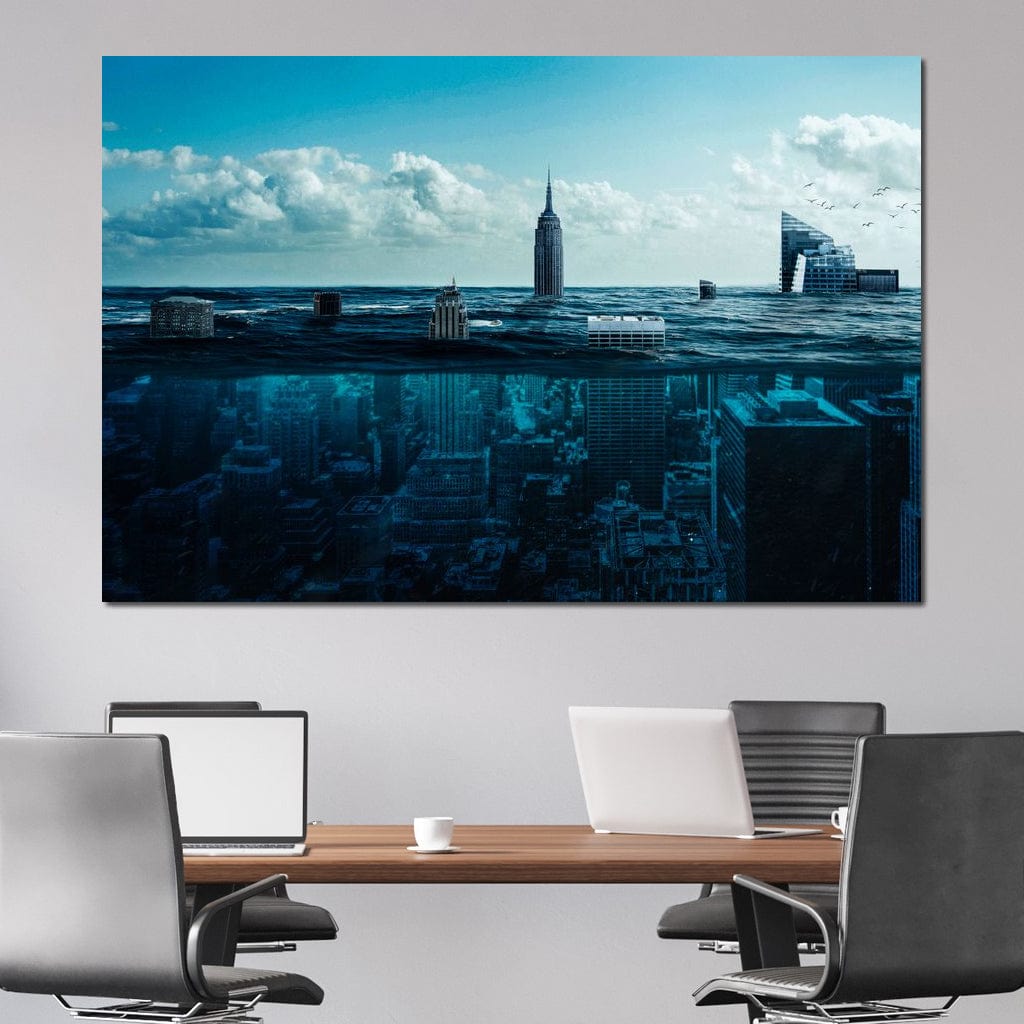 New York Underwater Canvas Wall Art