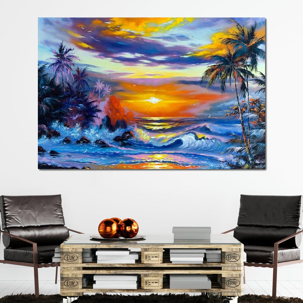Hawaii Sunset Canvas Wall Art