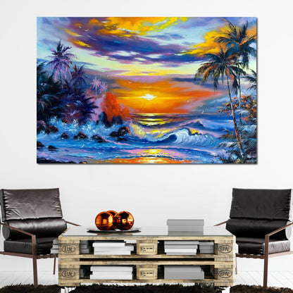 Hawaii Sunset Canvas Wall Art