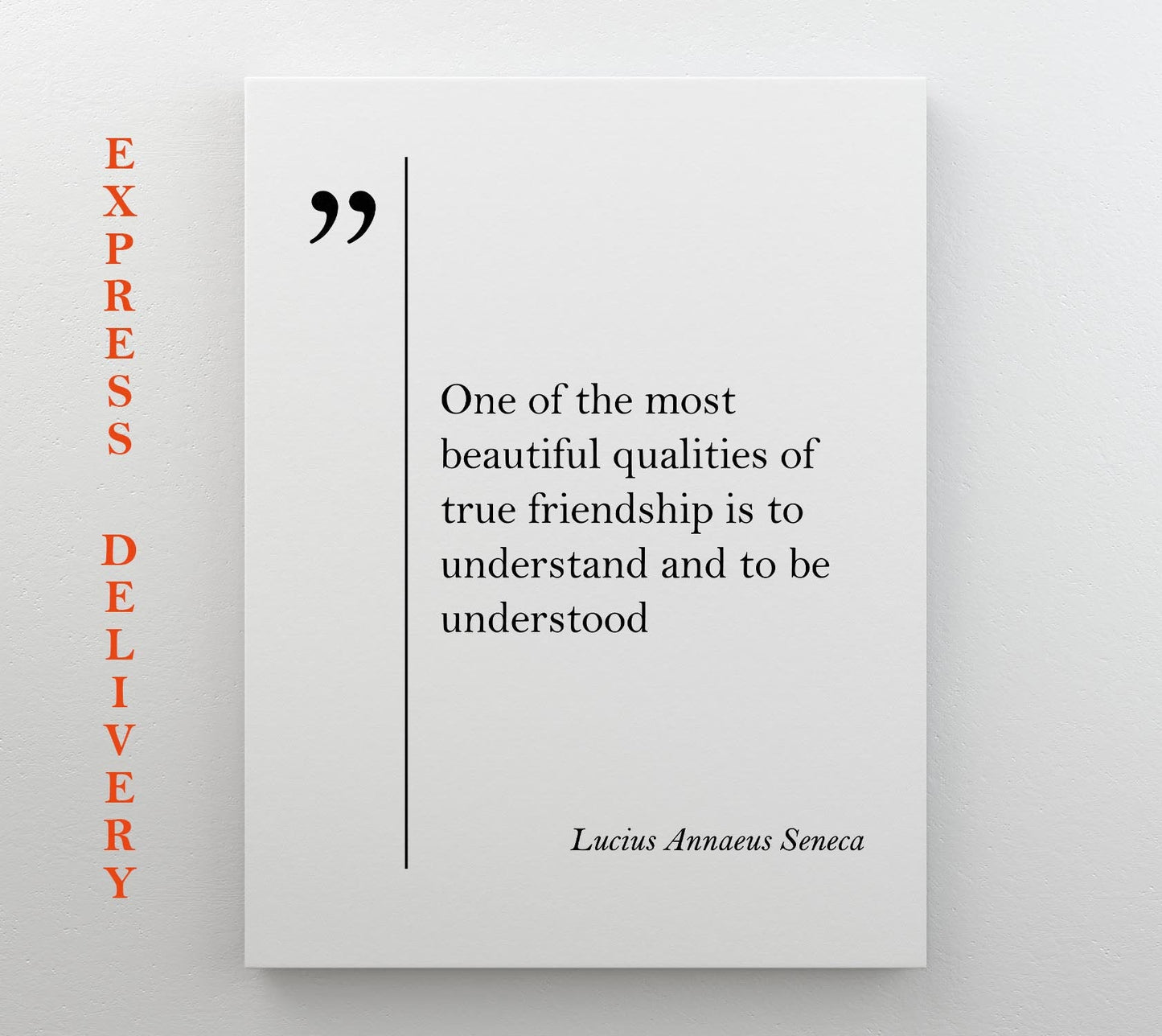 Seneca Quote Canvas Print - Framed Floating Frame Cotton Canvas Art Ready to Hang