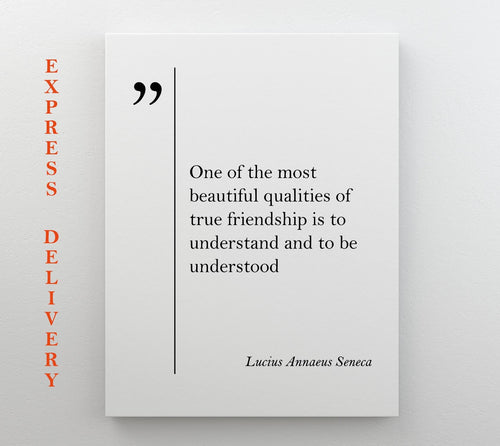 Seneca Quote Canvas Print - Framed Floating Frame Cotton Canvas Art Ready to Hang
