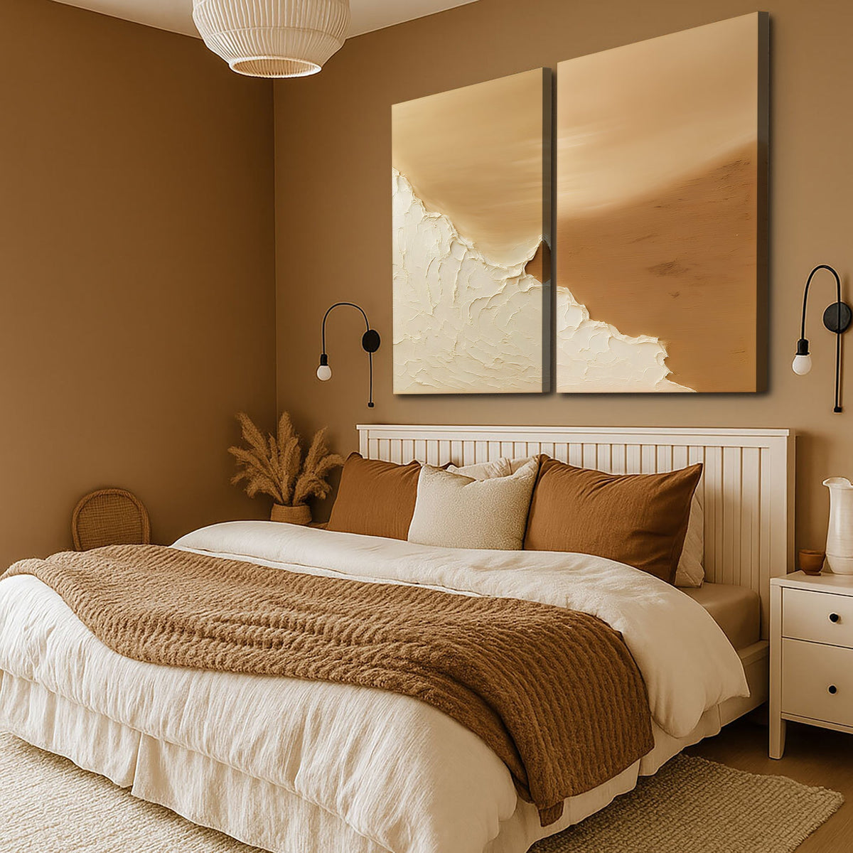 Minimalist Ebb and Flow Seascape Duo Wall Art