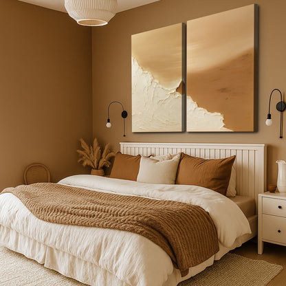 Minimalist Ebb and Flow Seascape Duo Wall Art