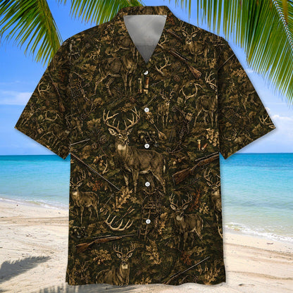 Vintage Deer Hunting Hawaiian Shirt