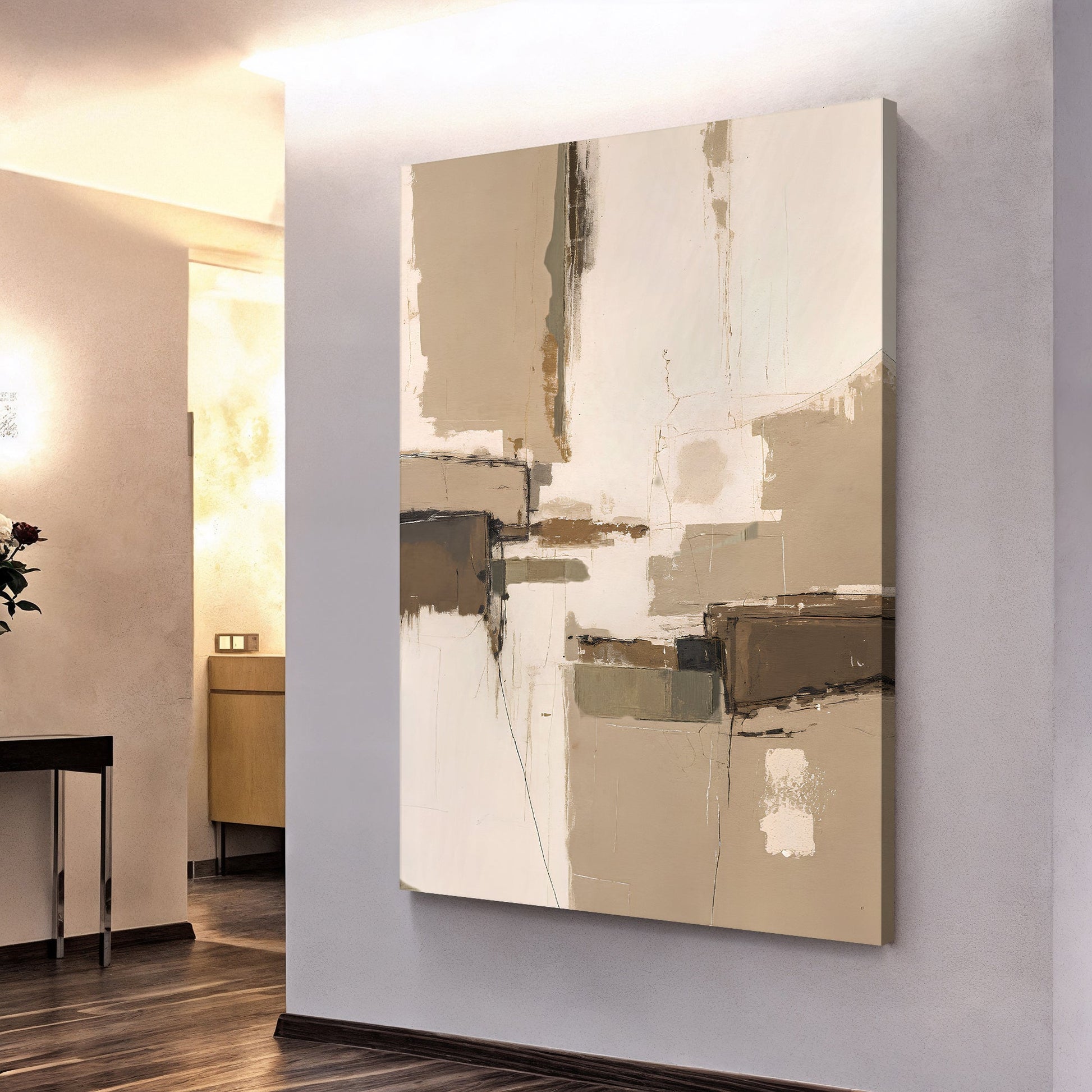 Neutral Earthy Tone Abstract Wall Art