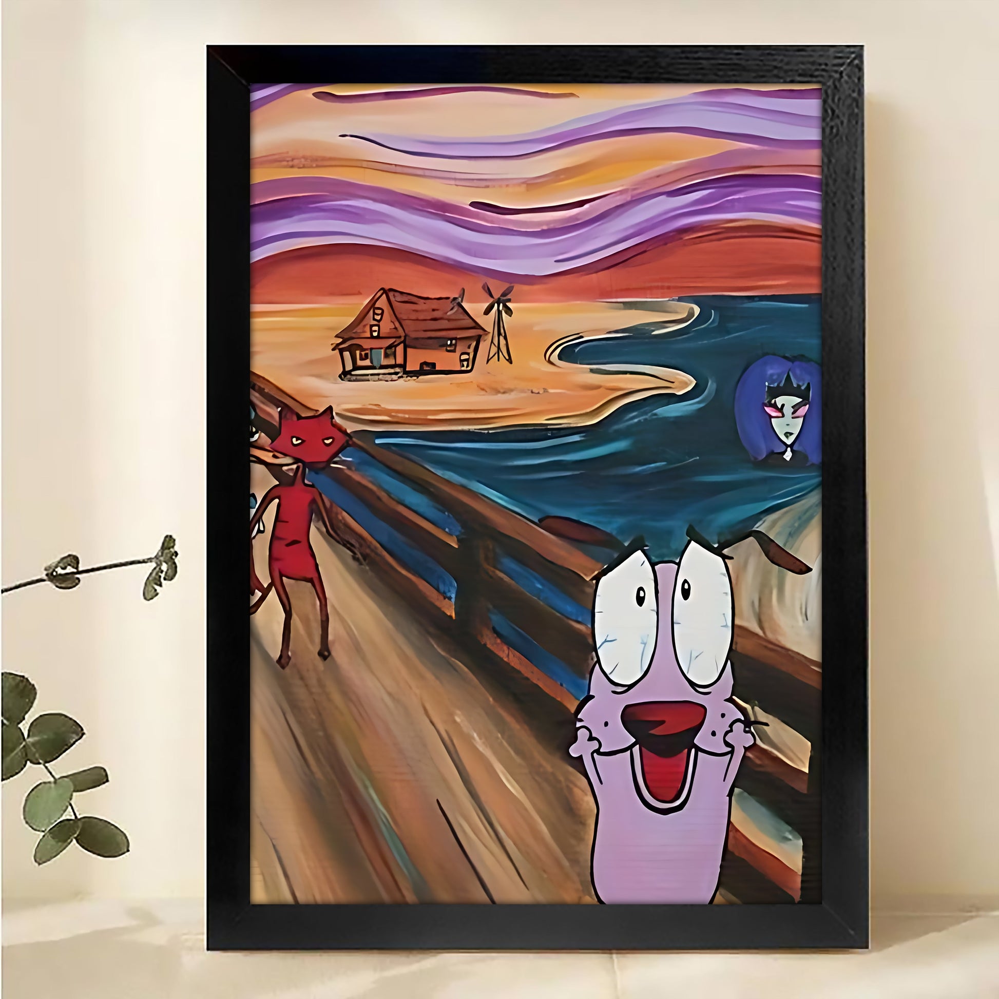 W374 Natural Wood Canvas – Abstract Art | Perfect for Living Room & Office