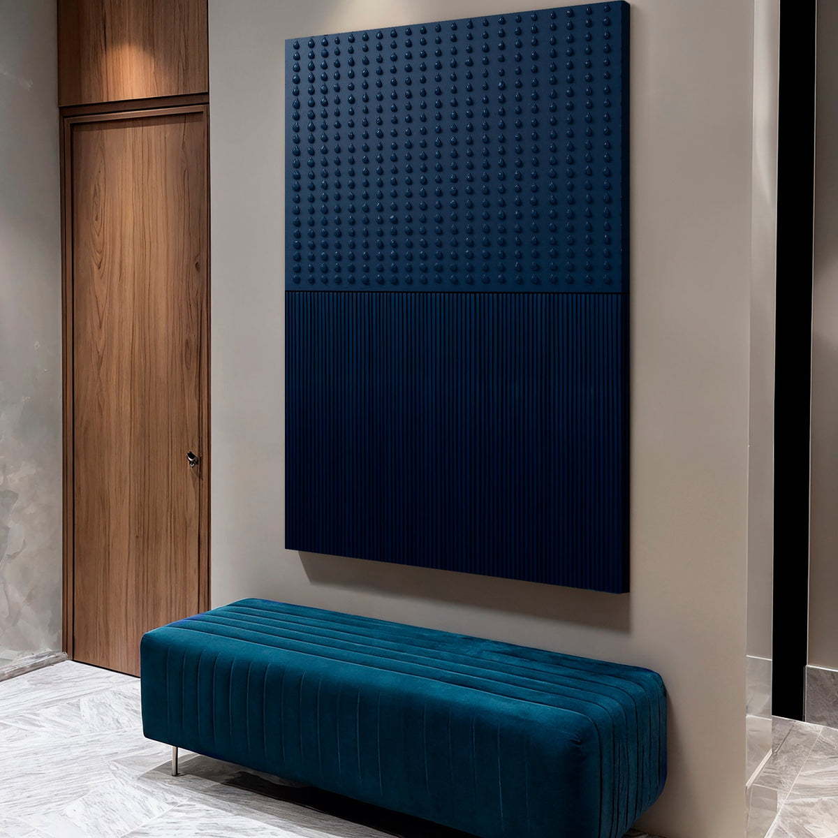 Blue Minimalist Abstract Wall Art