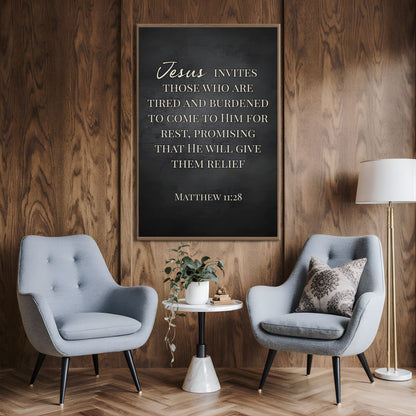 Jesus Invites - Matthew 11:28 Faith Sign