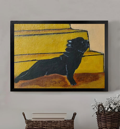 W343 Natural Wood Canvas – Abstract Art | Perfect for Living Room & Office