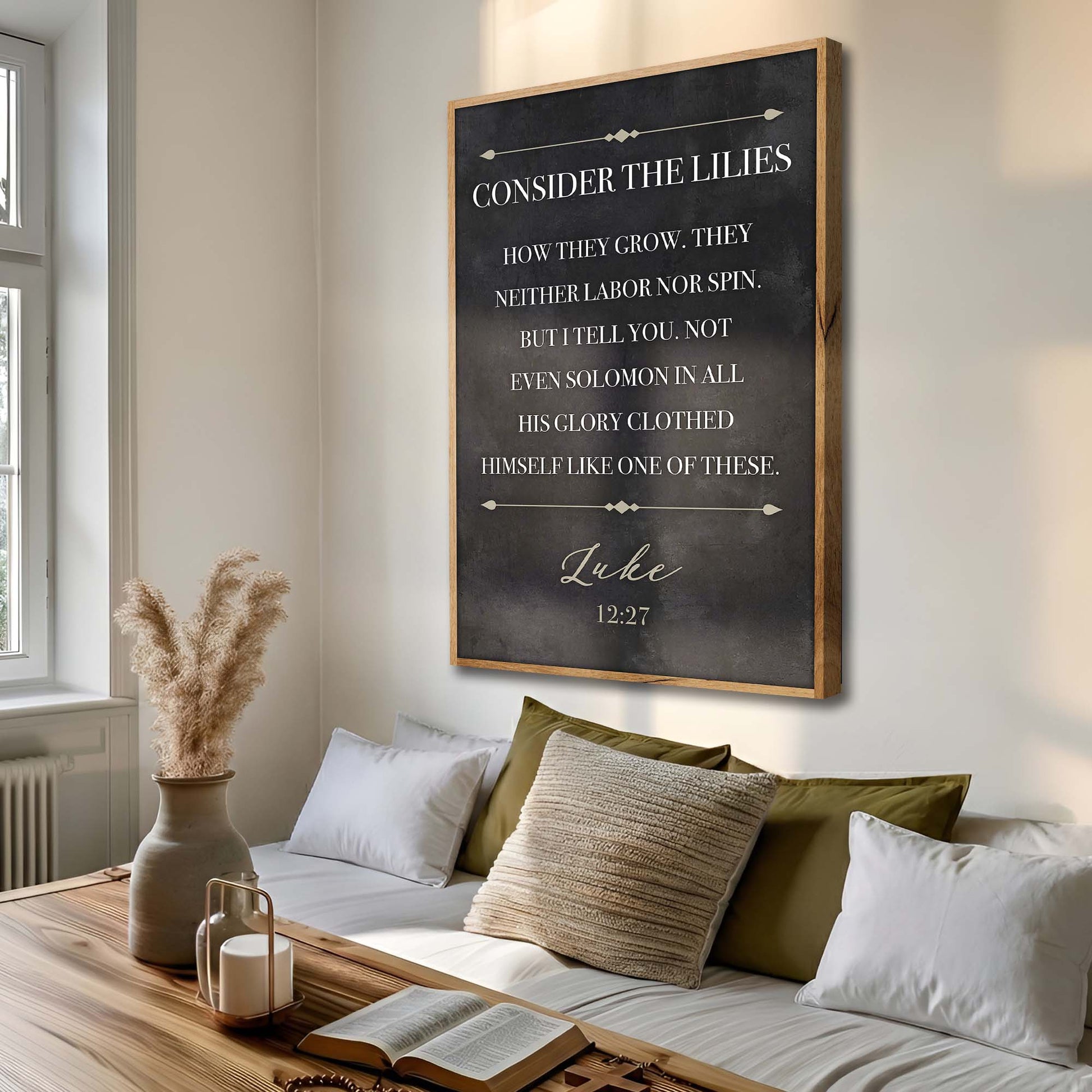Consider The Lilies - Luke 12:27 Faith Sign