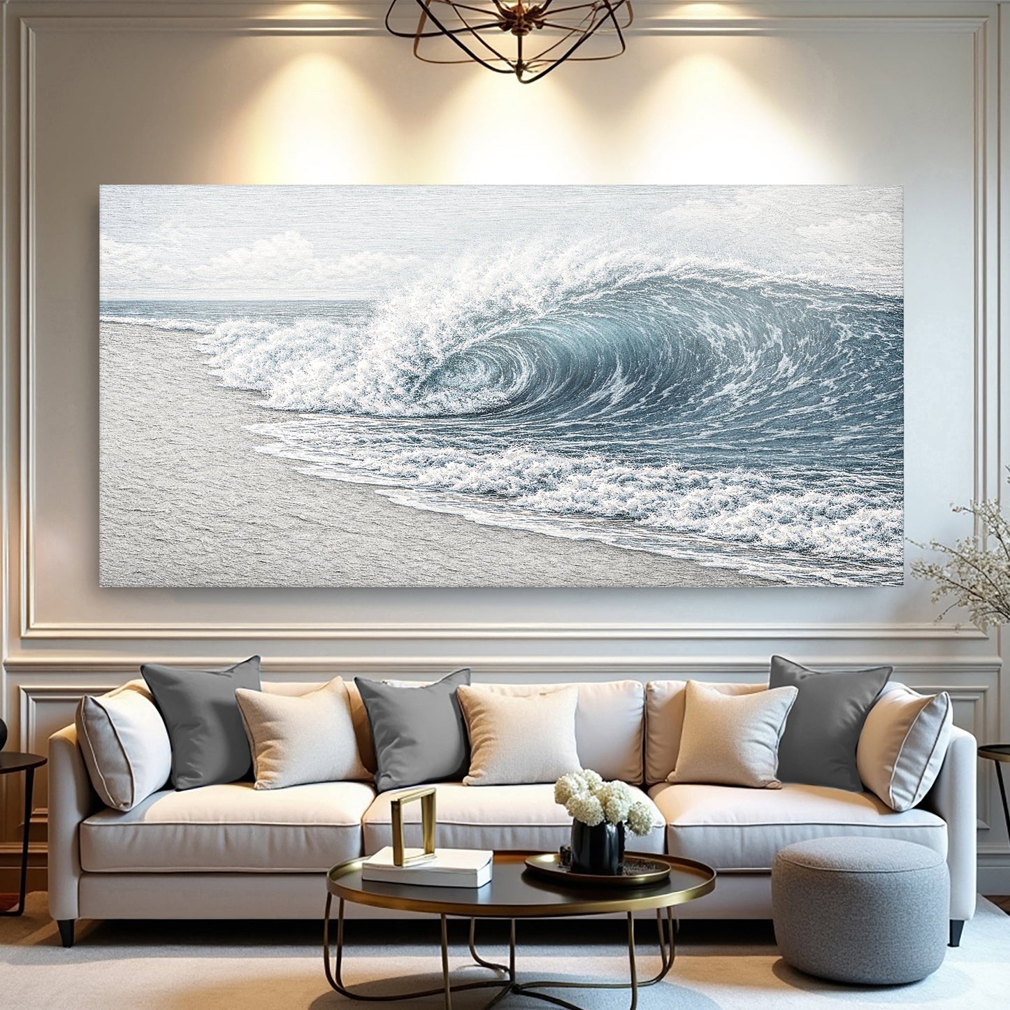 Abstract Beach Shore Wall Art III