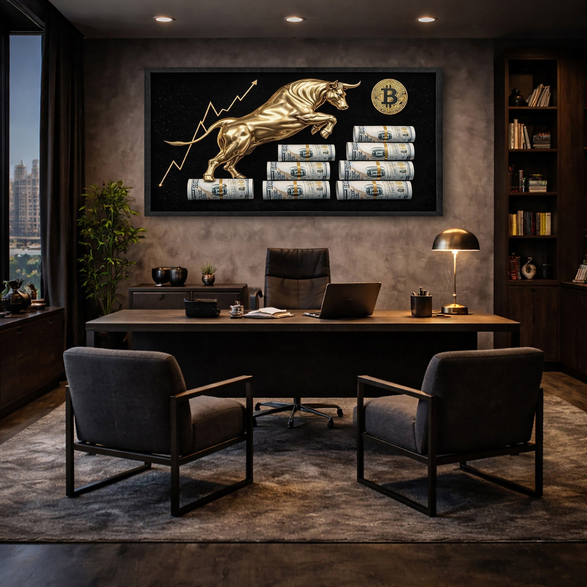 Bull Market Mindset Motivational Wall Art