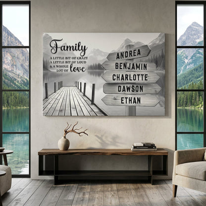 Family A Whole Lot Of Love Grey Wall Sign