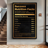 Ingredients For Success Motivational Wall Sign II