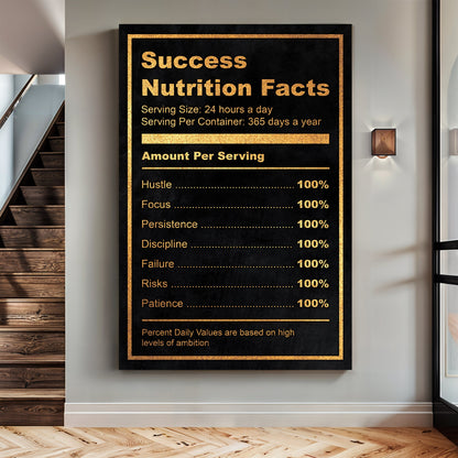 Ingredients For Success Motivational Wall Sign II