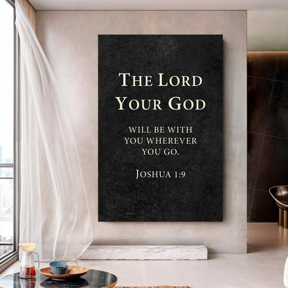 God is with You - Joshua 1:9 Faith Sign