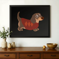 Cute Dachshund in Sweater Wall Art – Perfect Gift for Dog Lovers