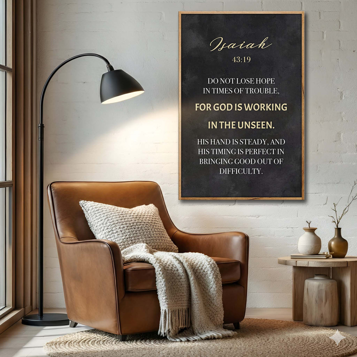 God Is Working - Isaiah 43:19 Faith Sign